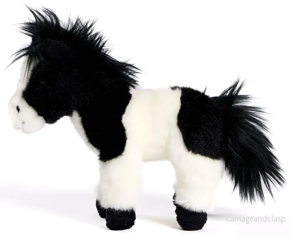 Uni Toys - Häst Svart & Vit (Stående) Gosedjur - Bild 2