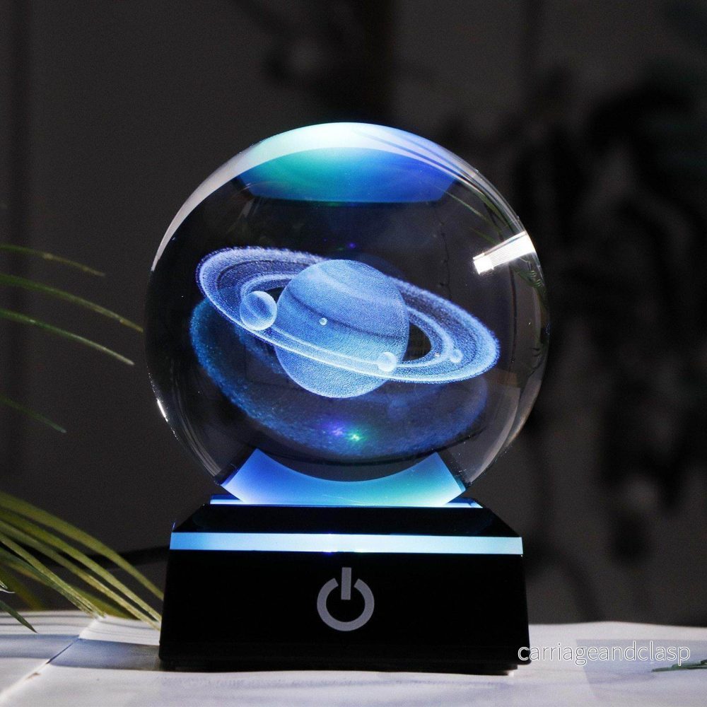Kristallglob Solsystem Planet Lampa | Veska - Bild 3