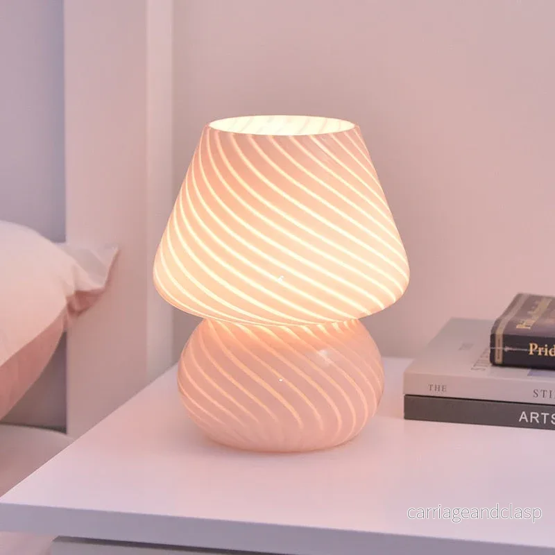 LED Skrivbordslampa i Svamppform gjord av Glas | Veska