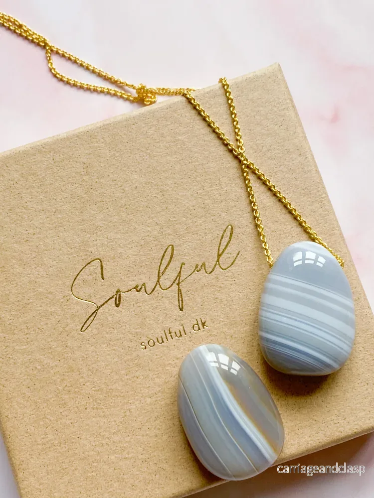 Agate droppe halsband - Bild 3