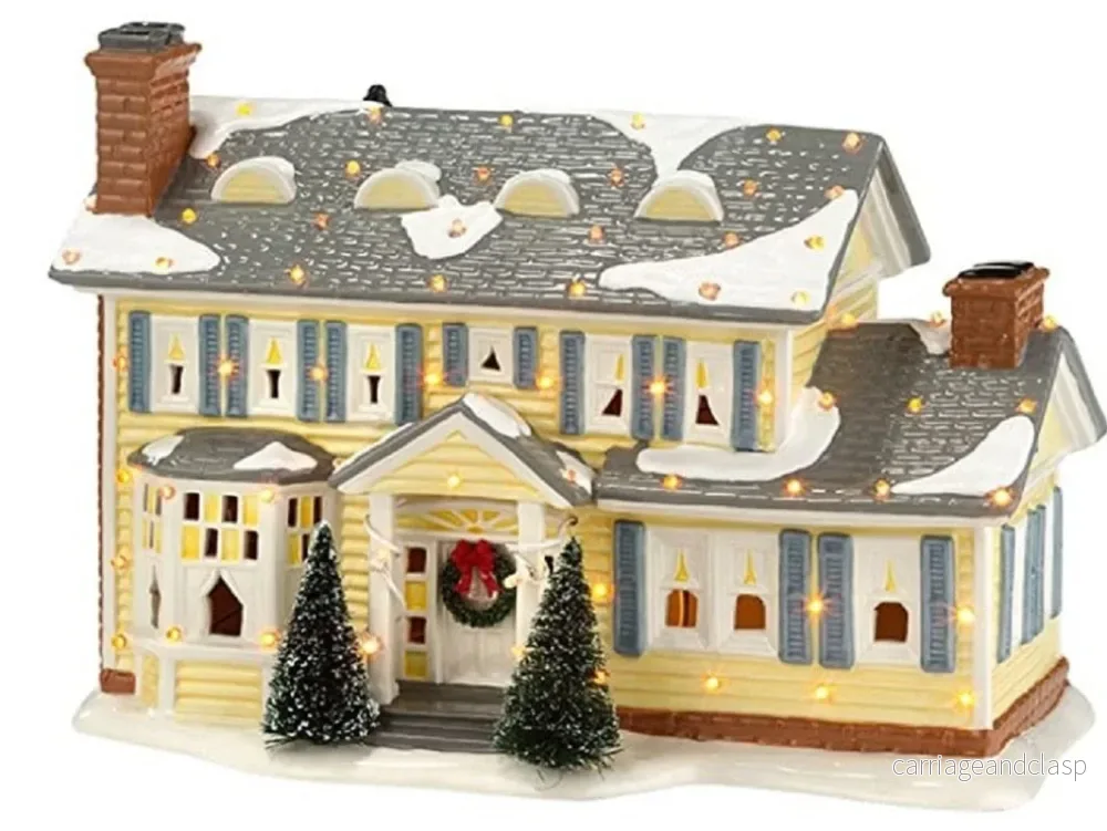 Miniatyr Julhus Skrivbordsdekoration | Veska
