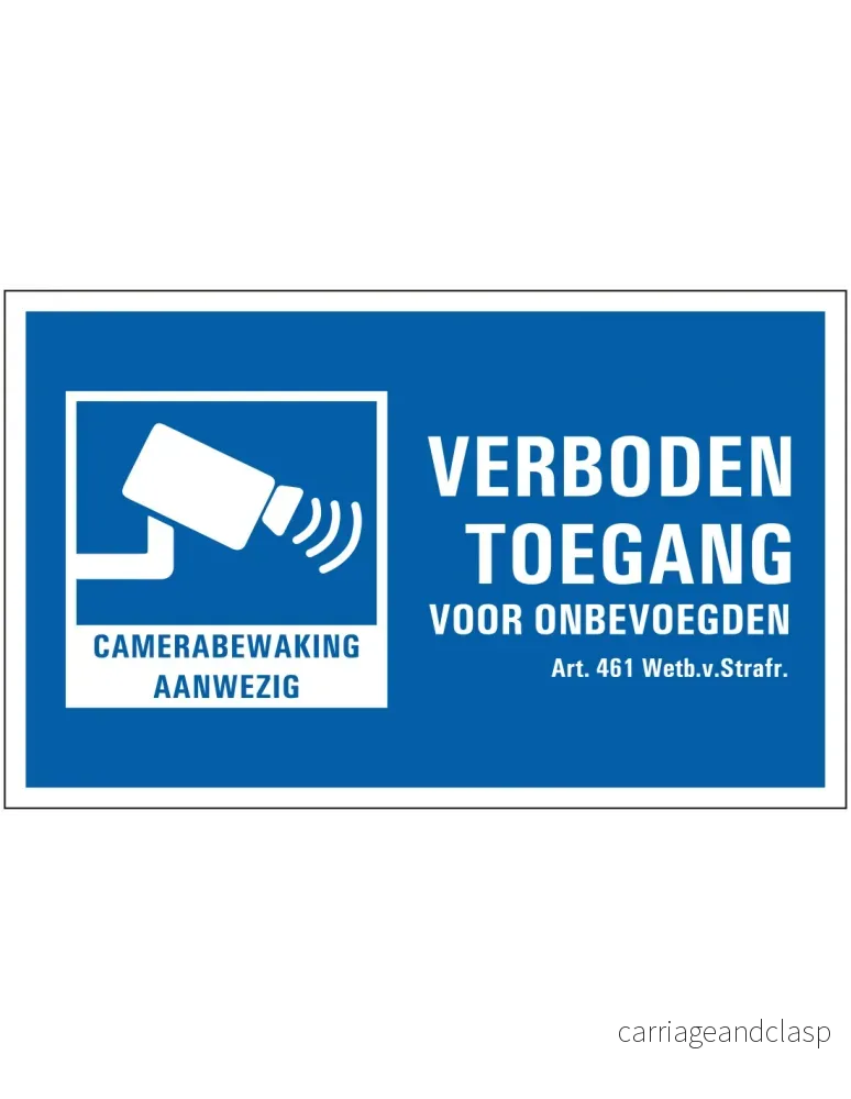 larmsystem expert Varningsskylt Kameraövervakning/No Entry PVC