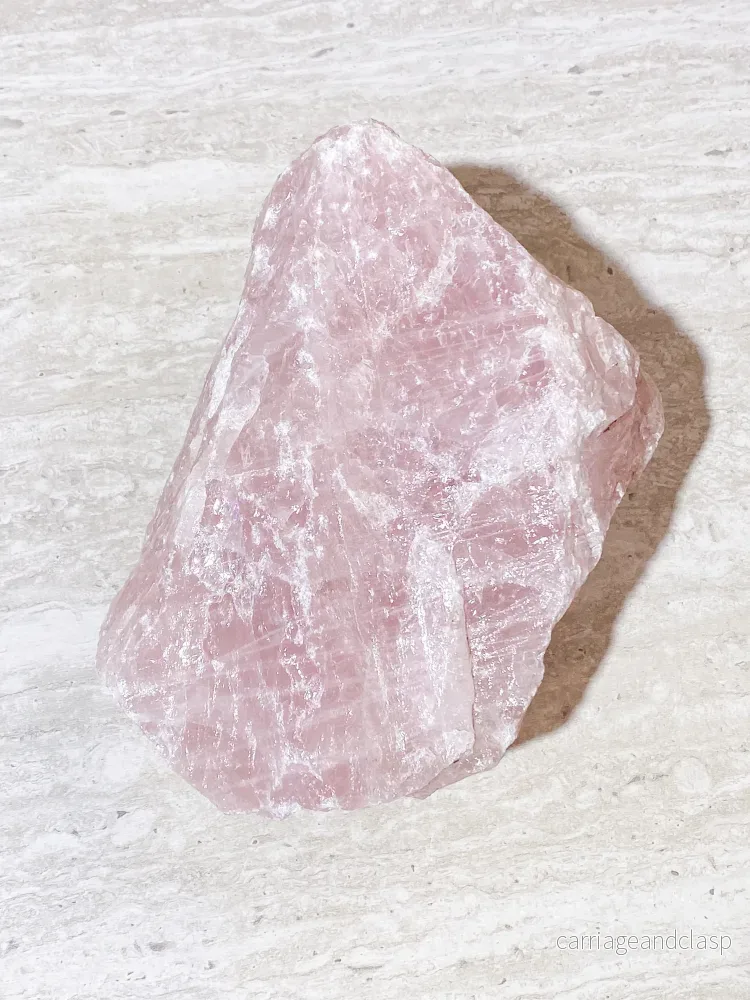 Jättestor Rå Rosenkvarts (Nr. 4) 3,8 kg.