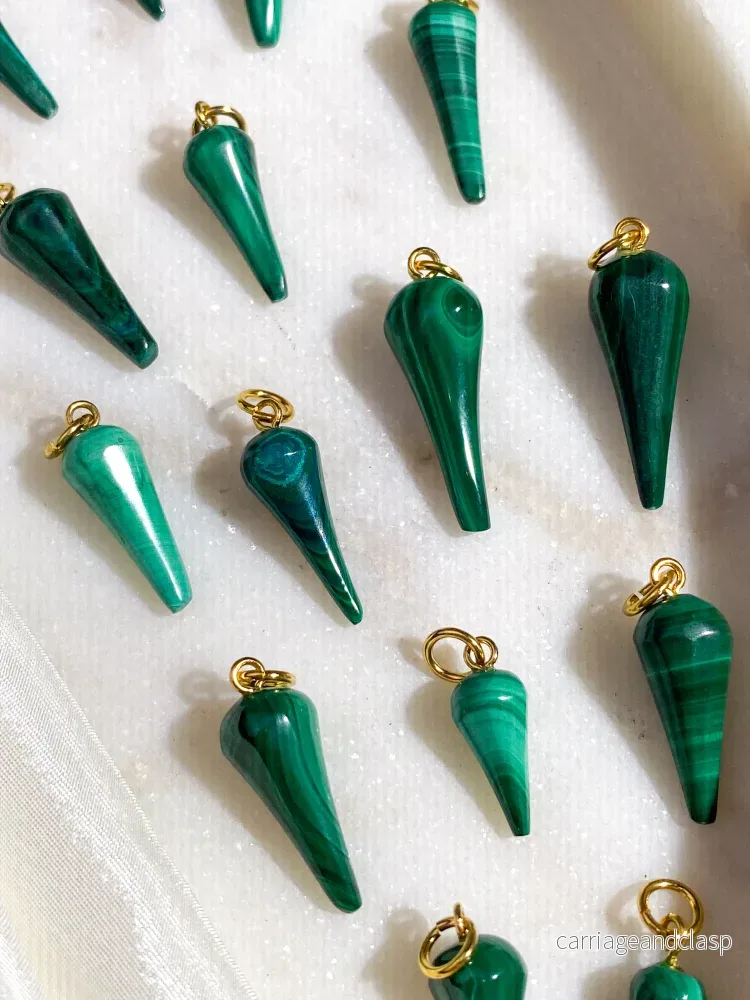 Malakitdroppehalsband - Bild 3