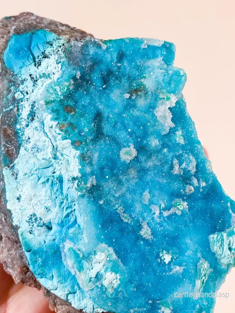 Druzy Pseudo Krysokolla (Nr. 34) Extra kvalitet - Bild 3