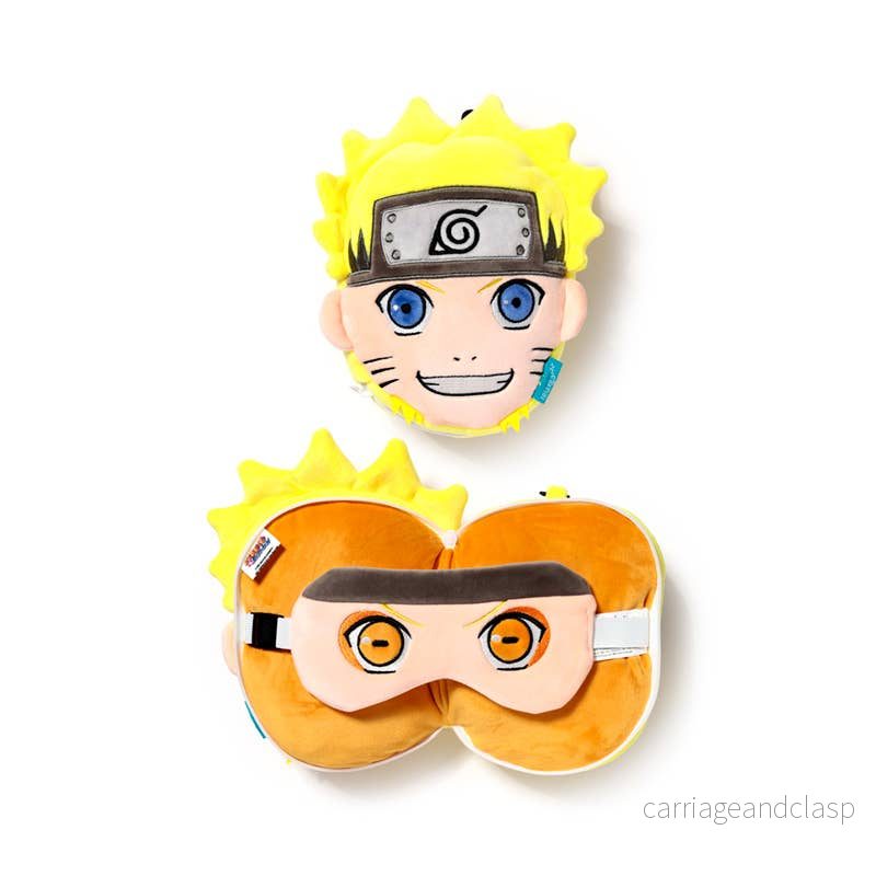 Naruto plysch resekudde med ögonmask – mjuk och bekväm anime-stil