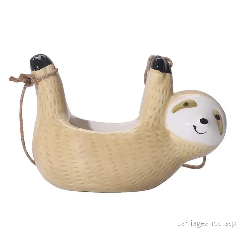 Keramisk Glad Sloth Blomkruka | Veska