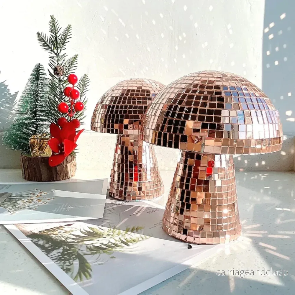 Metallisk Disco Bordslampa Svampdesign | Veska - Bild 3
