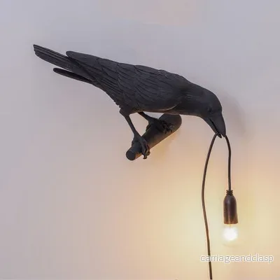 Modern Lucky Bird Bordsbelysning – Kreativ Resin Djurdesign för Sovrum och Vardagsrum | Veska - Bild 2