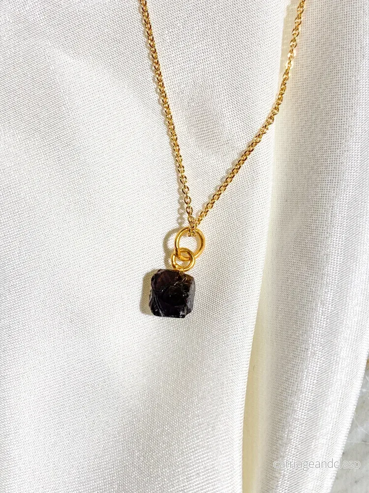 Amazonit Facet Necklace (18K guldpläterad)