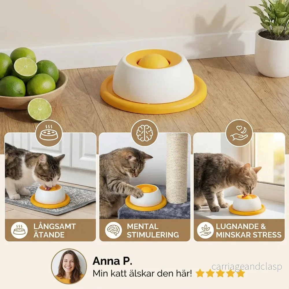 Interaktiv slickleksak med snacksbricka – Slow feeder för katter - Bild 3