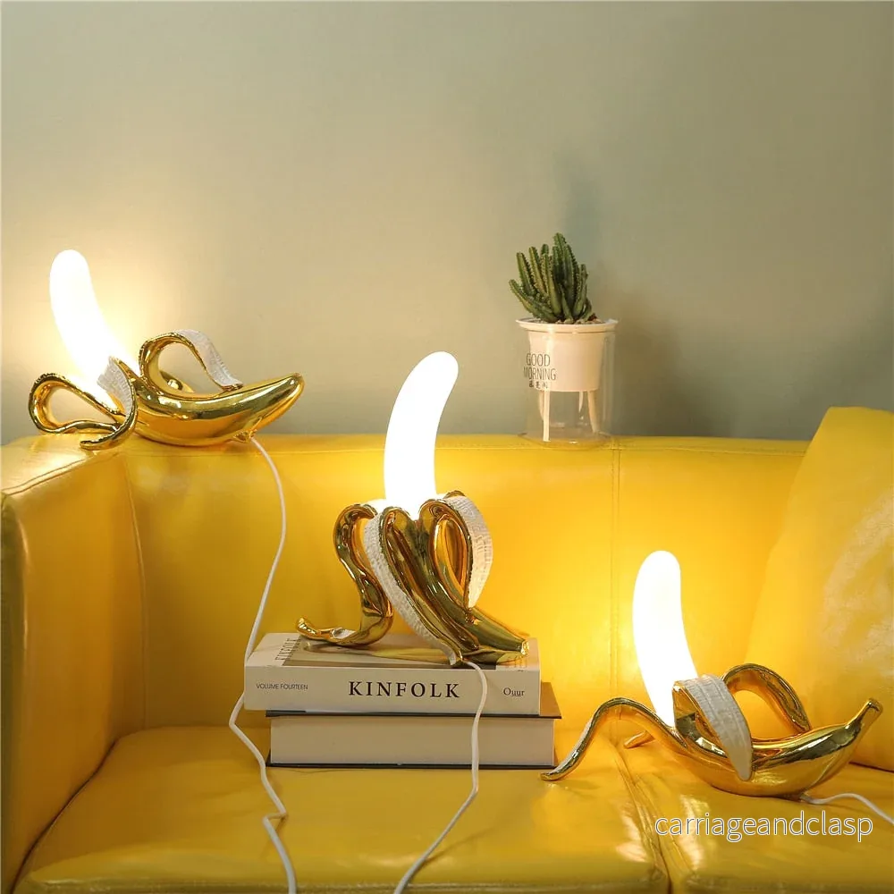 GoldenBanana - Elegant Art Deco Bordslampa | Veska - Bild 2