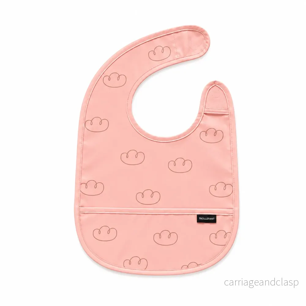 Trollefant haklapp för barn 2-pack, rosa Trollefant haklapp för barn 2-pack, rosa