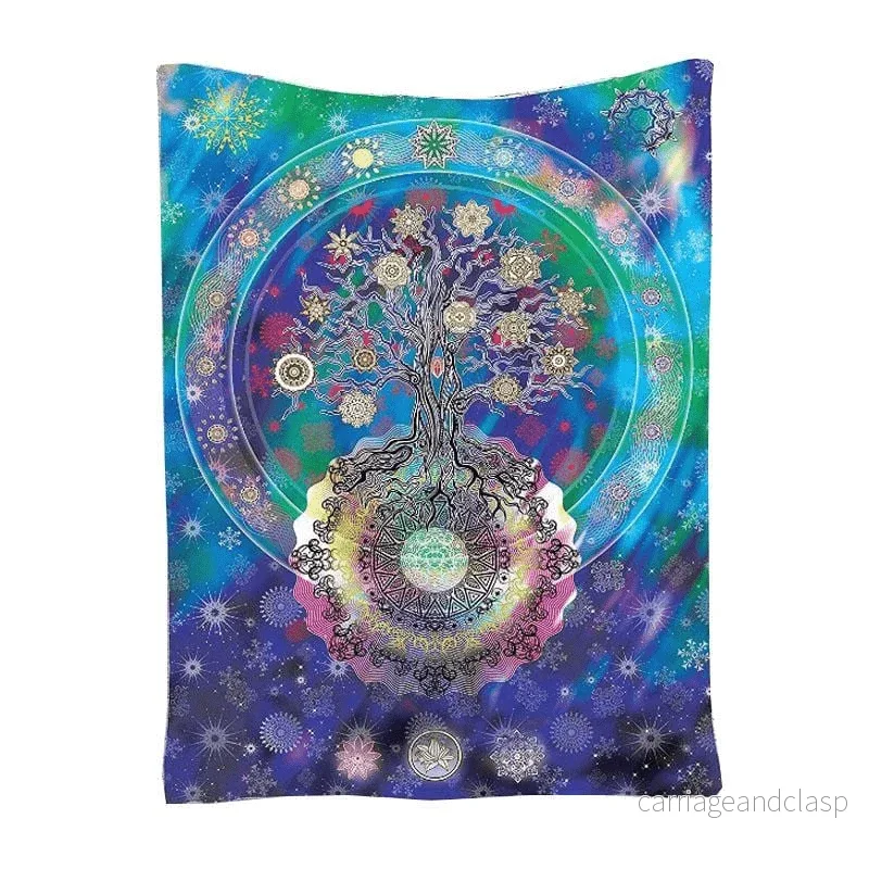 Psykedelisk Träd Mandala Tapestry | Veska Psykedelisk Träd Mandala Tapestry | Veska