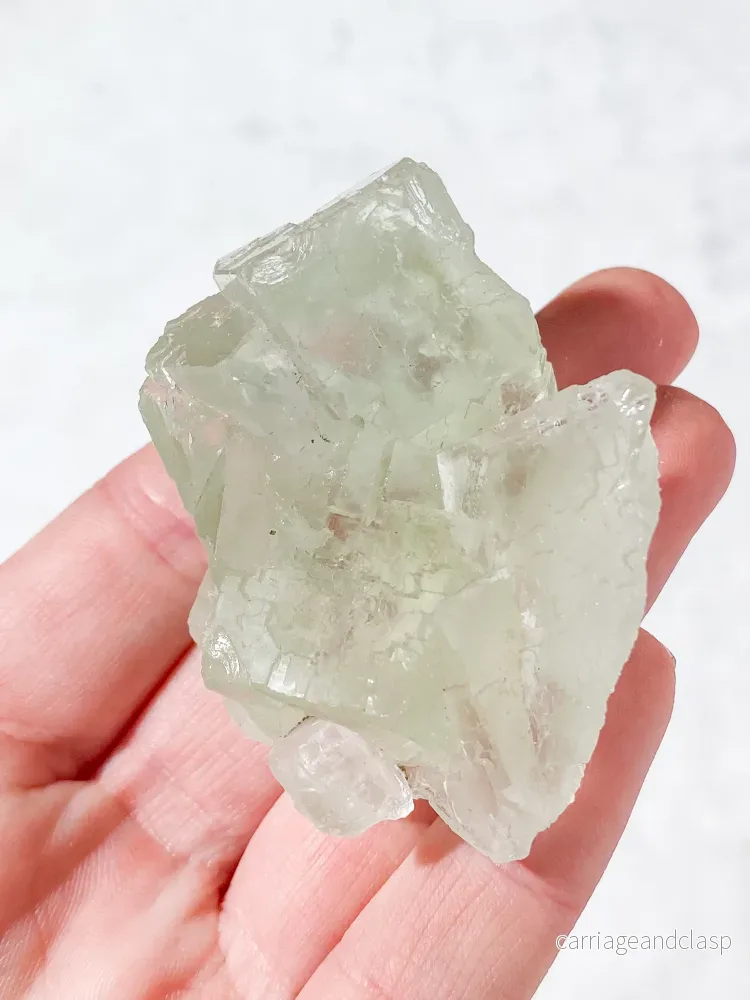 Mintgrön Fluoritkluster (Nr. 5) Exklusiv Kvalitet - Bild 2