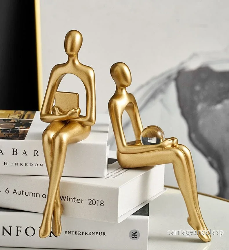 Gyllene Abstrakta Figurer | Veska - Bild 2
