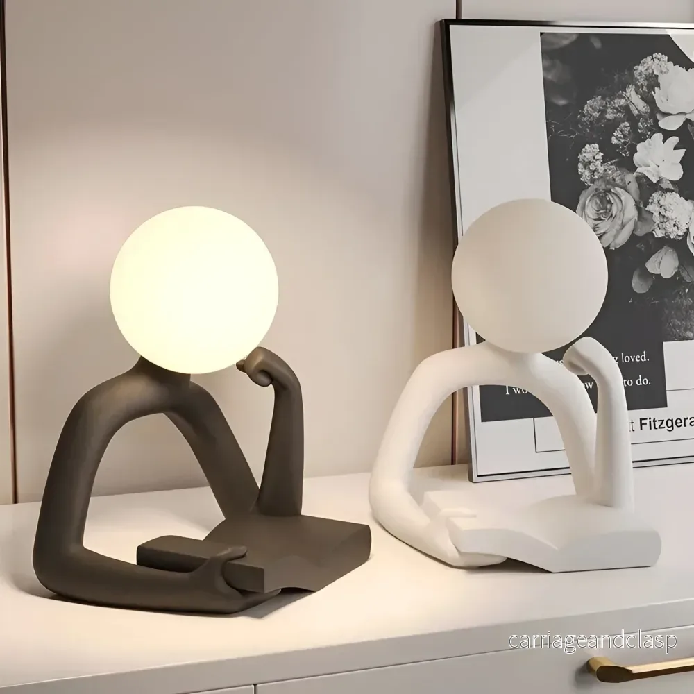 Veska | LuxLume Raffinerad Designer Bordslampa – Modern Konst med Atmosfärisk Belysning - Bild 3