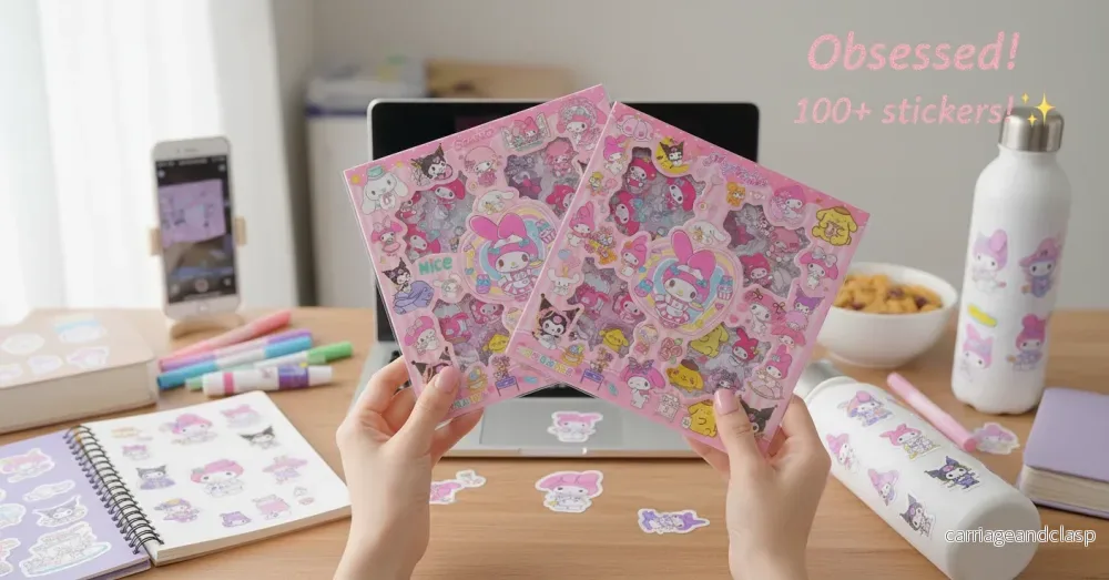 100-pack My Melody/Kuromi Kawaii Stickers 100-pack My Melody/Kuromi Kawaii Stickers