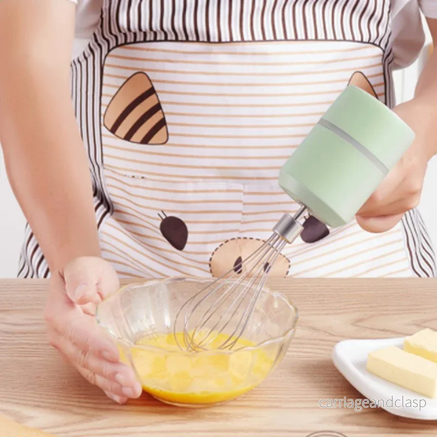 Uppladdningsbar 3-växlad Handmixer – Portabel Kraft för Alla Dina Bakbehov!