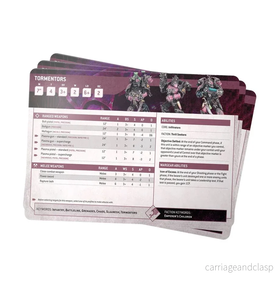 Warhammer: 40,000 - Datasheet Cards: Emperor's Children - Bild 2