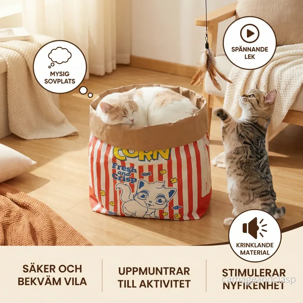 Kattens sömn & lek Kartong Popcornpåse - Bild 3
