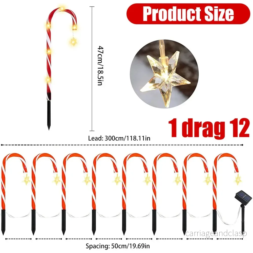 Candy Cane Lane LED Solarlampa | Veska Candy Cane Lane LED Solarlampa | Veska