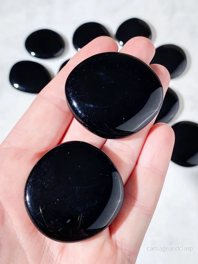 Svart Obsidian Disc - Bild 3