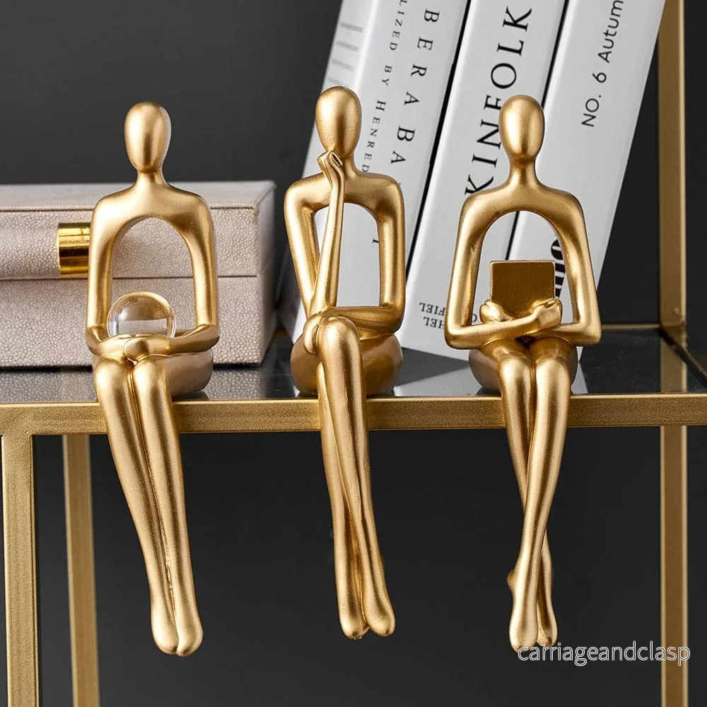 Gyllene Abstrakta Figurer | Veska - Bild 3