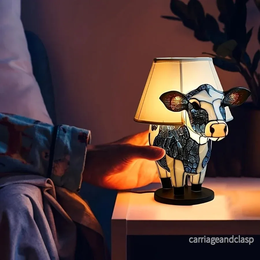 Veska | Kreativ Ko Bordslampa - Ljus Upp Dina Nätter - Unik Design - Avkopplande Atmosfär - Bild 3