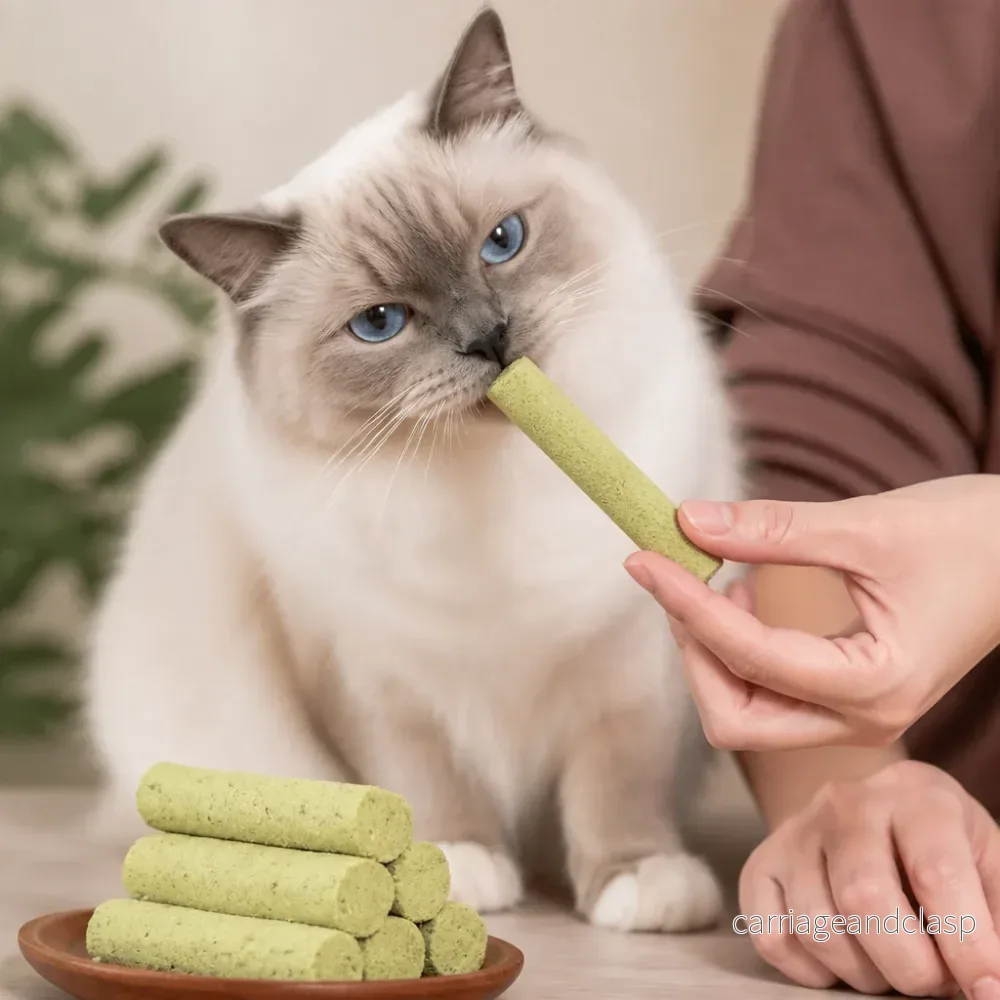 Kattgräs Tuggleksaker för Borttagning av Hårbollar och Rena Tänder Kattgräs Tuggleksaker för Borttagning av Hårbollar och Rena Tänder