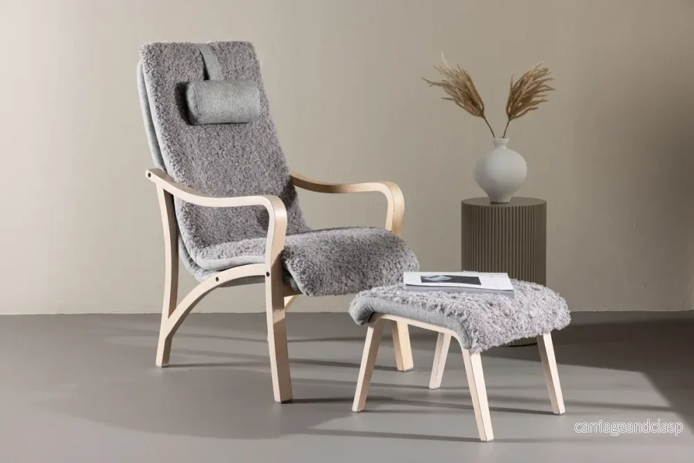 Fårö Loungefåtölj Ljusgrå