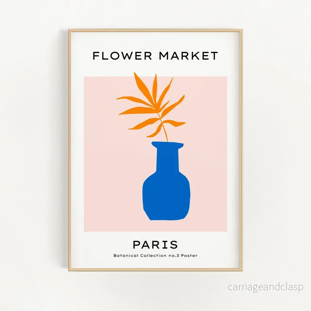 Blomstermarknad – Paris – Palm i den blå vasen | Veska