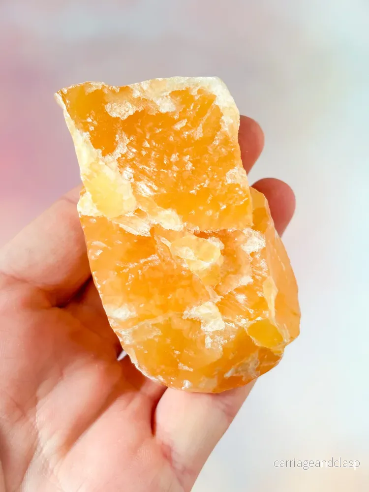 Orange kalcit rå (Nr. 3) - Bild 2