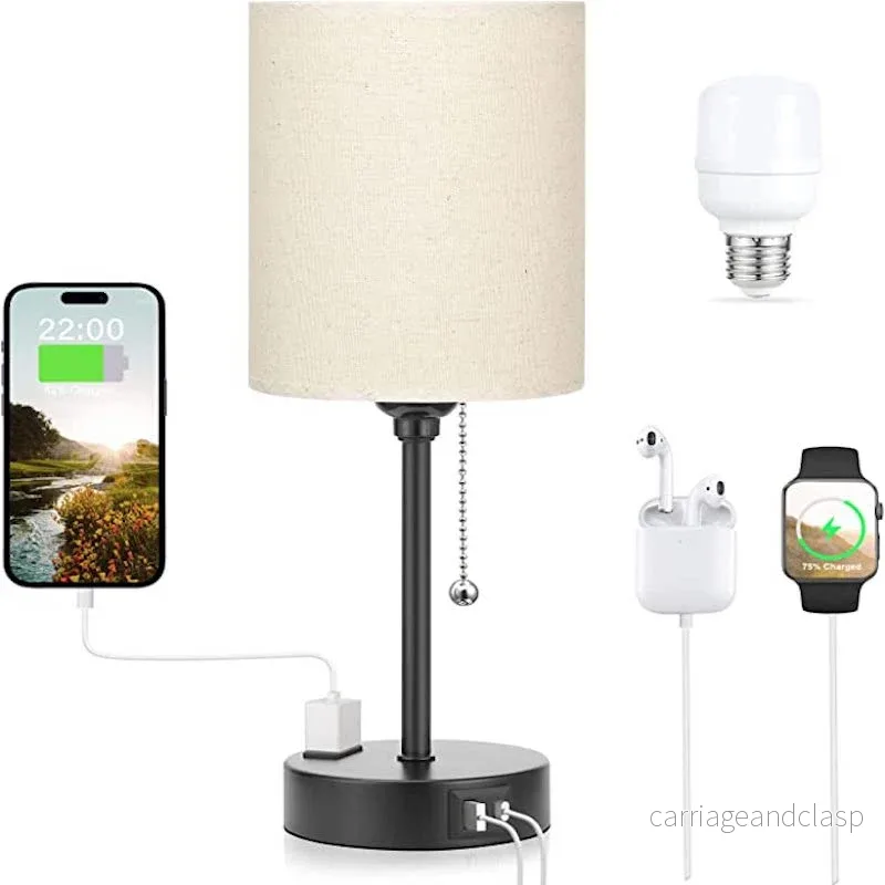 Veska | Elegant Bordslampa med Smart Laddningsalternativ och Tre Färger