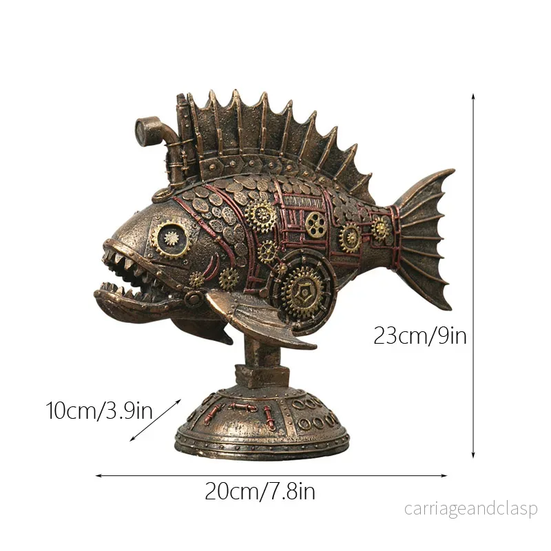 Steampunk Mekanisk Blackfish Figurine | Veska Steampunk Mekanisk Blackfish Figurine | Veska