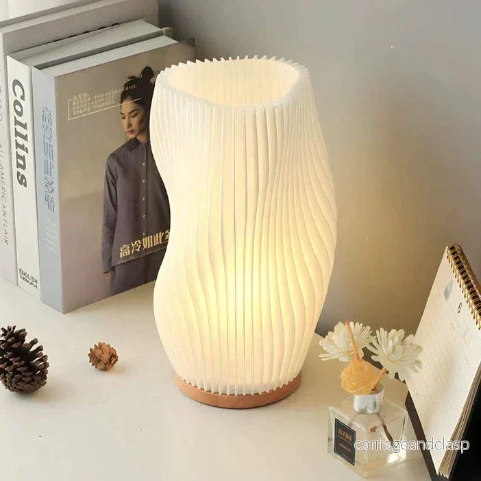 USB-Drevs & Elegant Våg-Design Bordslampa | WaveGlow | Veska - Bild 3