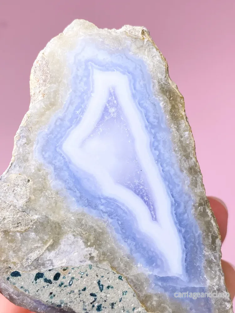 Blond agatpolerad geode (nr 2) - Bild 3