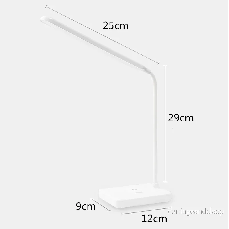 Veska | LED bordslampa | Ögonvänlig & dimbar | Touchkontroll | USB-laddningsfunktion & telefonhållare - Bild 3