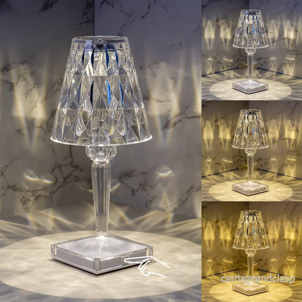 CrystaLamp – LED Bordslampa tillverkad av diamantkristall | Veska