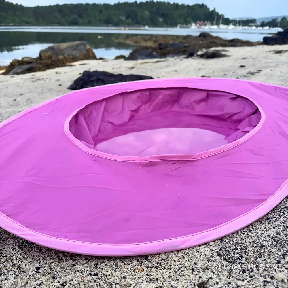 Popup strandtält med inbyggd plaskpool, rosa - Bild 3