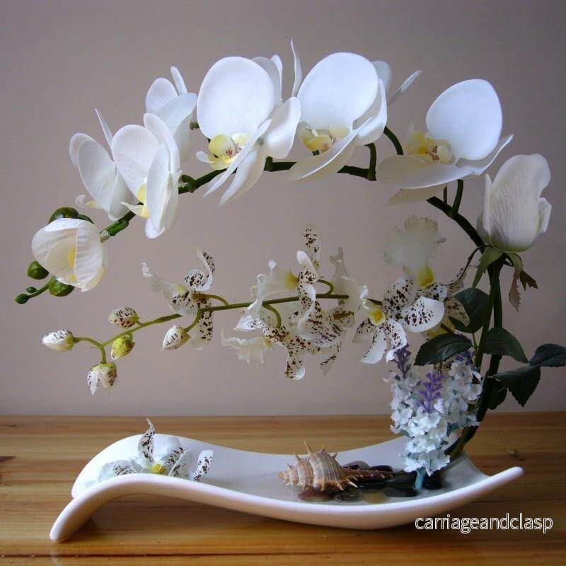 Syntetiska fjärilsorkidéer blomsteruppsättning | Veska