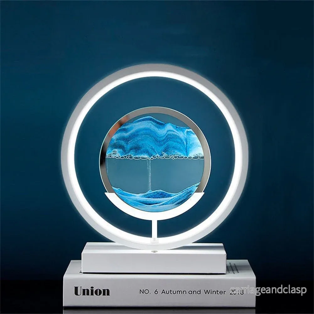 LUMISAND – 3D LED Flödande Sand Konst Bordslampa med USB Laddning | Veska