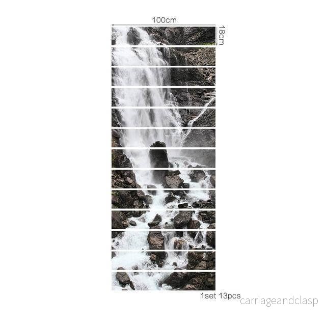 3D Trappa Vattenfall Klistermärke | Veska 3D Trappa Vattenfall Klistermärke | Veska