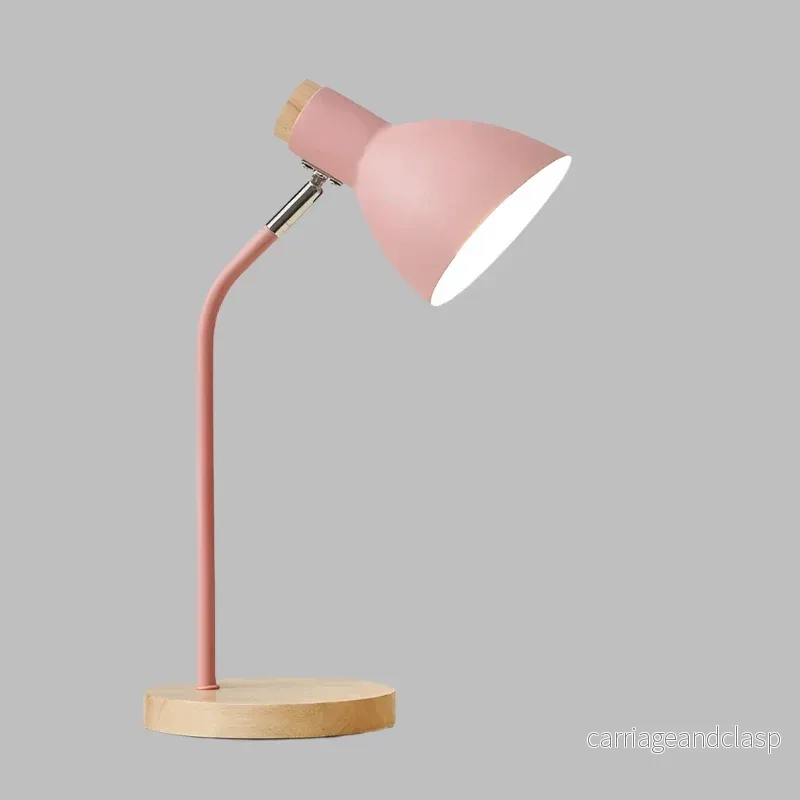 Träbordslampa – Kreativ skandinavisk skrivbordslampa gjord av trä och metall | Veska - Bild 3