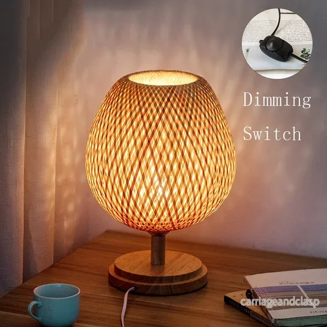 Veska | VintageBamboo - Bambus Vintage Bordslampa