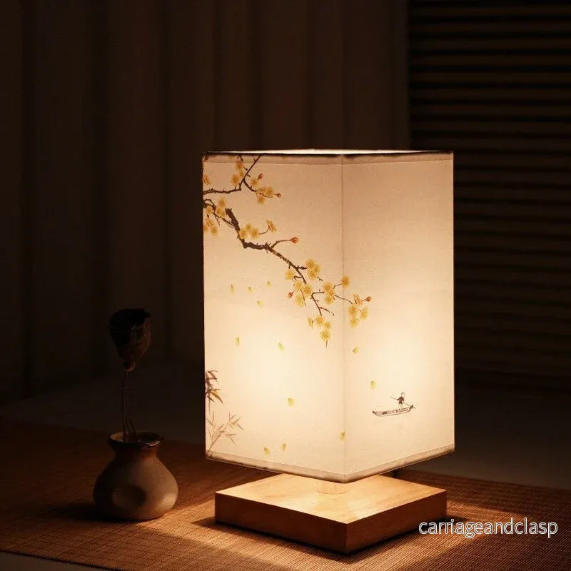 Vintage japansk bordslampa – Perfekt för att skapa en lugn sovrumstämning | Veska - Bild 3