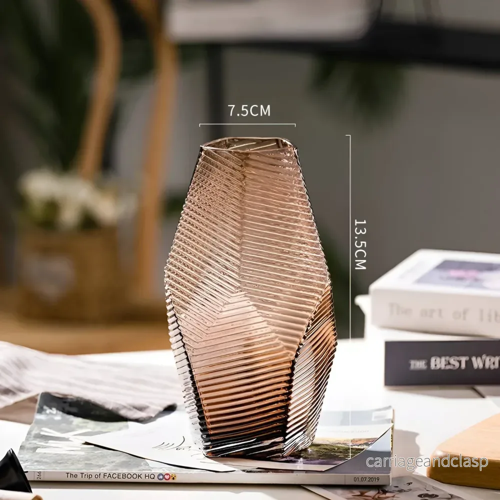 Modern geometrisk stil glas vas | Veska