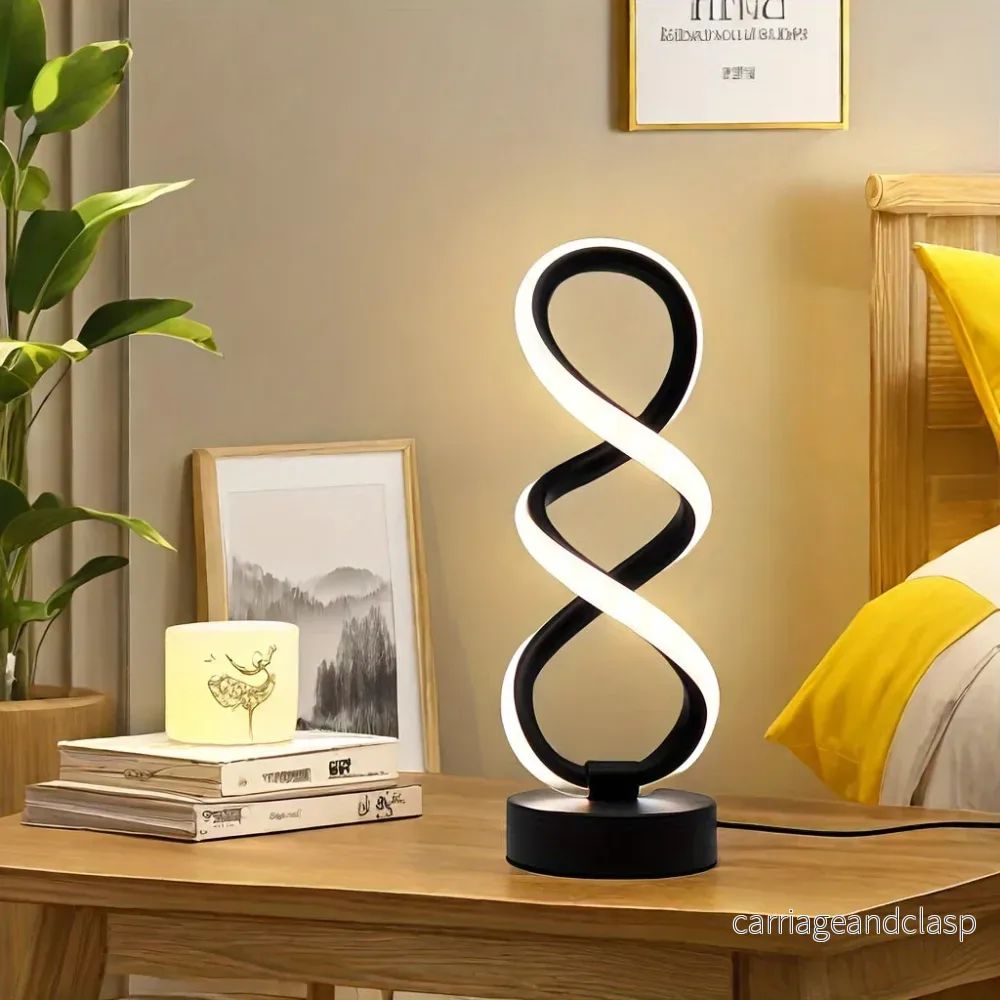 SpiraLux - Elegant Spiral Table Lamp with Color Choice Veska - Bild 2