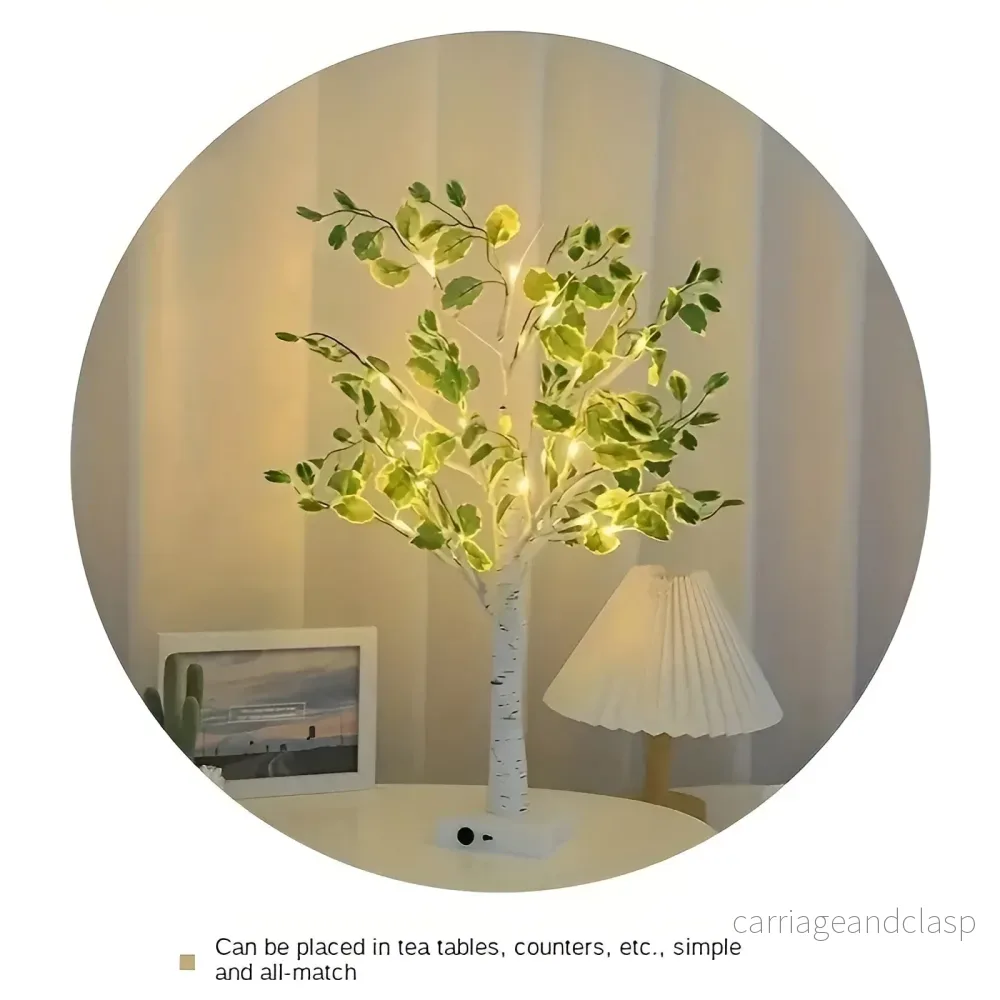 Magical BrightTree Bordslampa – Elegant Träd Design med Varm LED Ljus | Veska - Bild 2