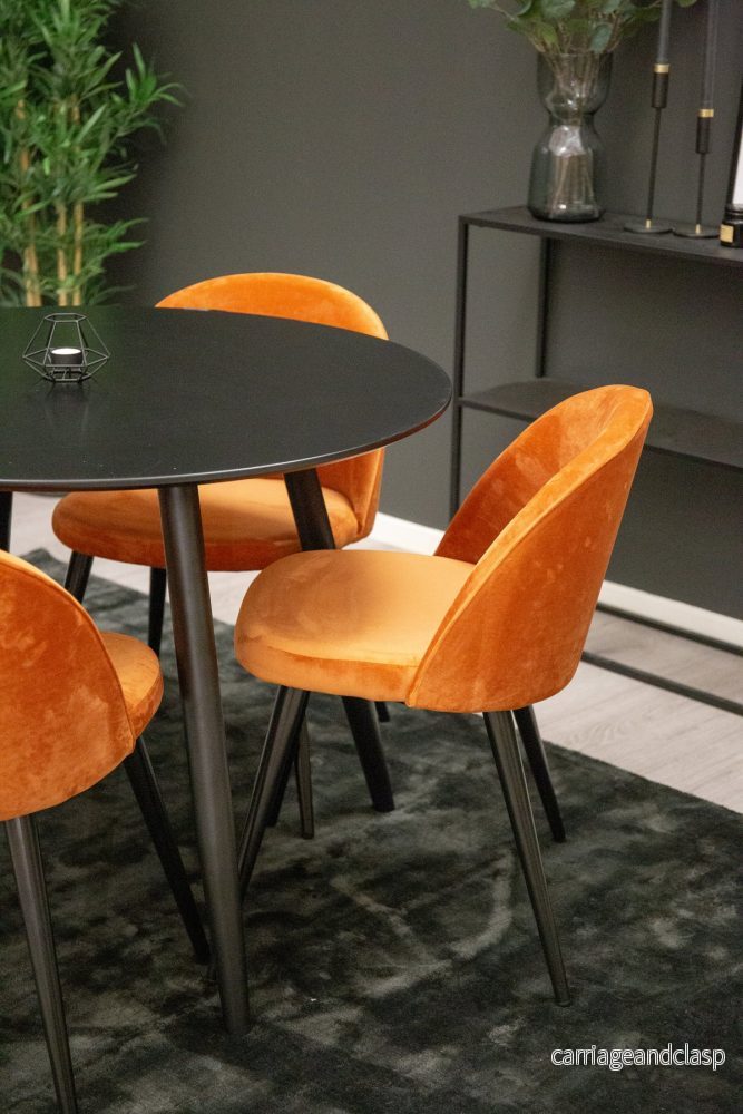 Velvet & Plaza Matgrupp Rostig orange/Svart - Bild 2